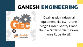 Double Girder Overhead Crane - Single Girder EOT Crane - Exporters in India