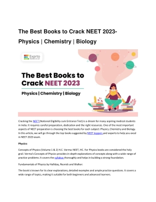 The Best Books to Crack NEET 2023- Physics  Chemistry  Biology