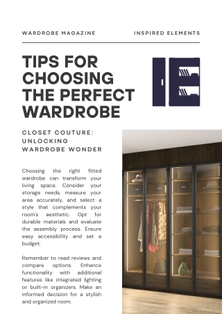 Tips for Choosing the Perfect Wardrobe | Inspired Elements | London