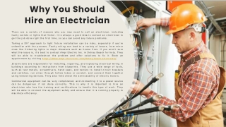 Why You Should Hire an Electrician