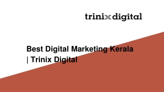 Best Digital Marketing Kerala | Trinix Digital