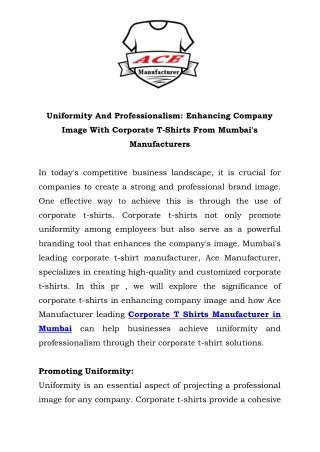 Corporate T Shirts Manufacturer in Mumbai Call-7208502027