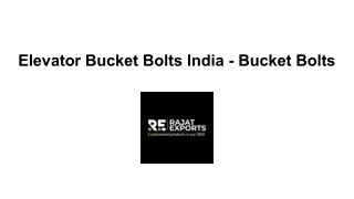 Elevator Bucket Bolts India - Bucket Bolts