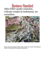 After killer quake-tsunami, volcano erupts in Indonesia, no casualties