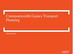Commonwealth Games Transport Planning