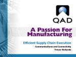 Efficient Supply Chain Execution