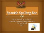 Spanish Spelling Bee