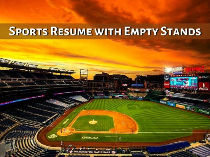 sports resume with empty stands n.